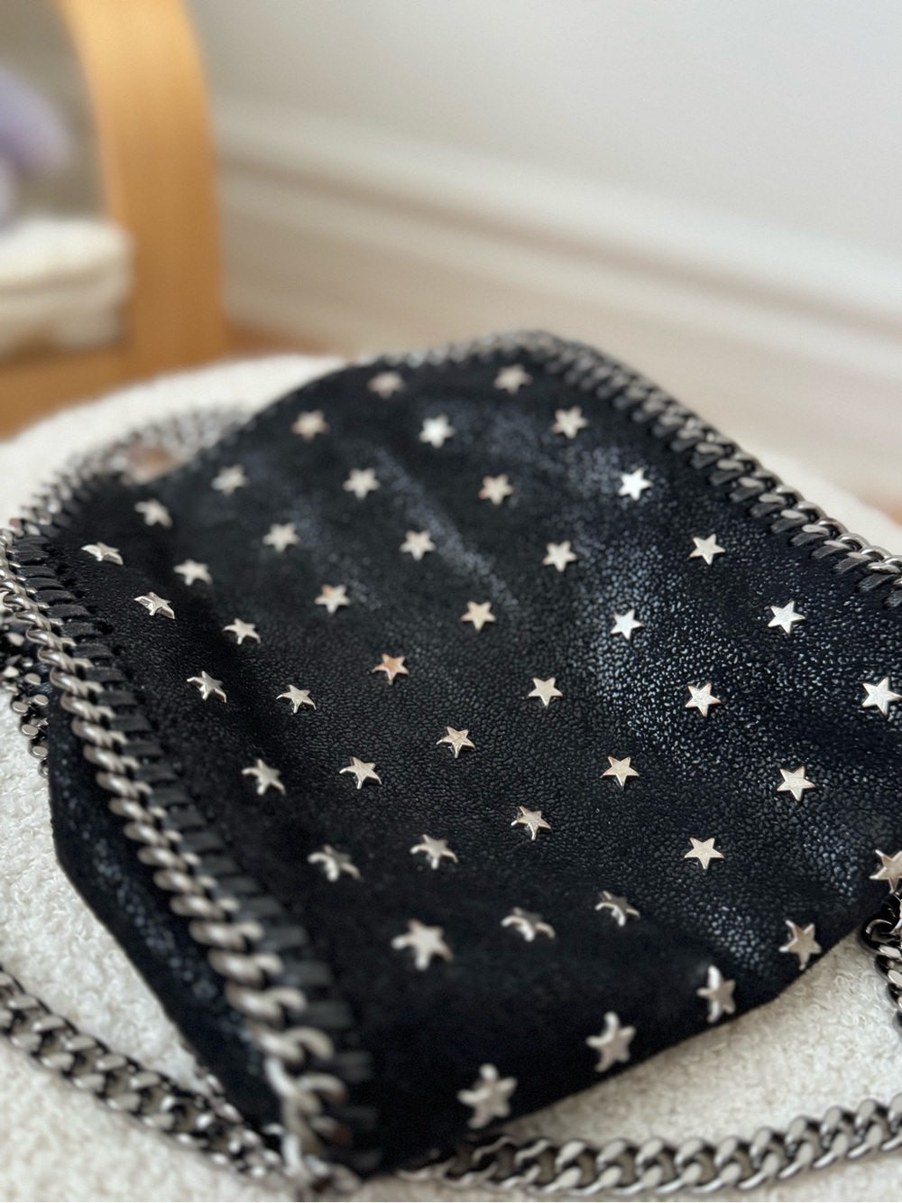 Stella McCartney Black Star-Studded Chain Mini Crossbody - Picture 4 of 6